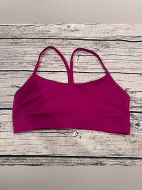 CRZ Yoga Magenta Strappy Sports Bra, Power Y, Athleisure, Gym, Lift Size Medium